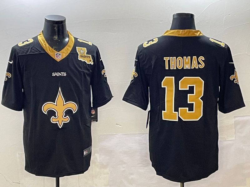 Men New Orleans Saints #13 Thomas Black Brigade standard 2025 Nike Limited NFL Jersey style 1